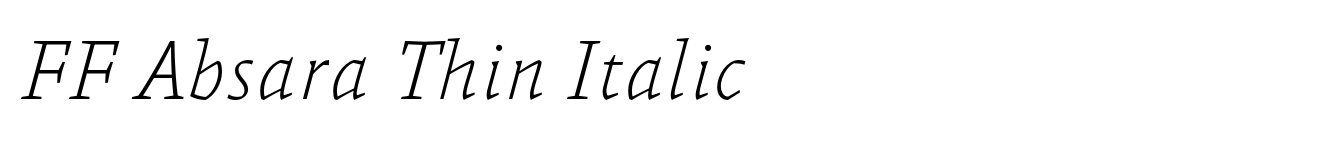 FF Absara Thin Italic